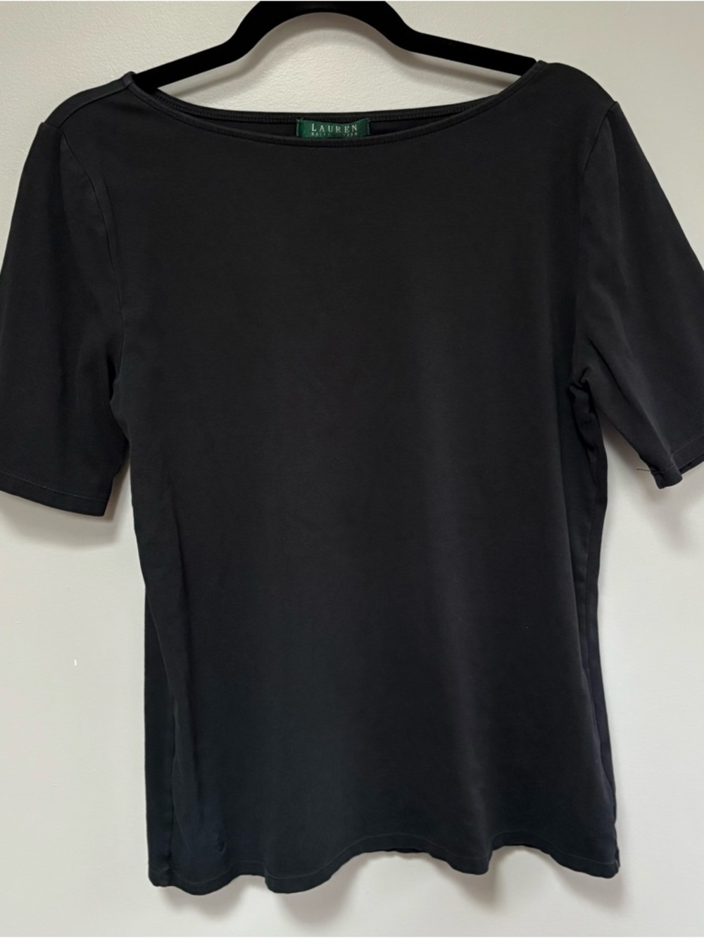 Ralph Lauren Black‎ Top Short Sleeve Boatneck Tee Size XL